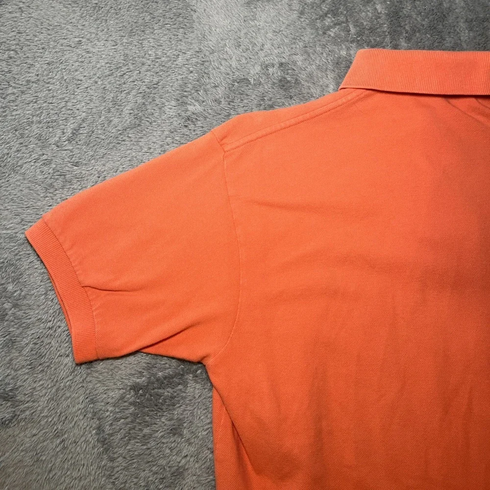 Vintage Polo By Ralph Lauren Men's SZ S Orange Short Sleeve Blue Pony Shirt